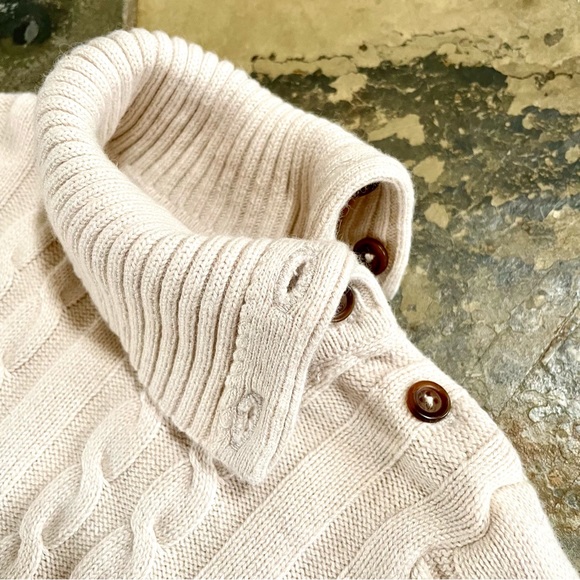 Jacadi Paris•NEW•Jacadi 04A (Size 4 US)•Cable Knit Turtleneck•Ivory•Cotton Blend - Picture 5 of 12